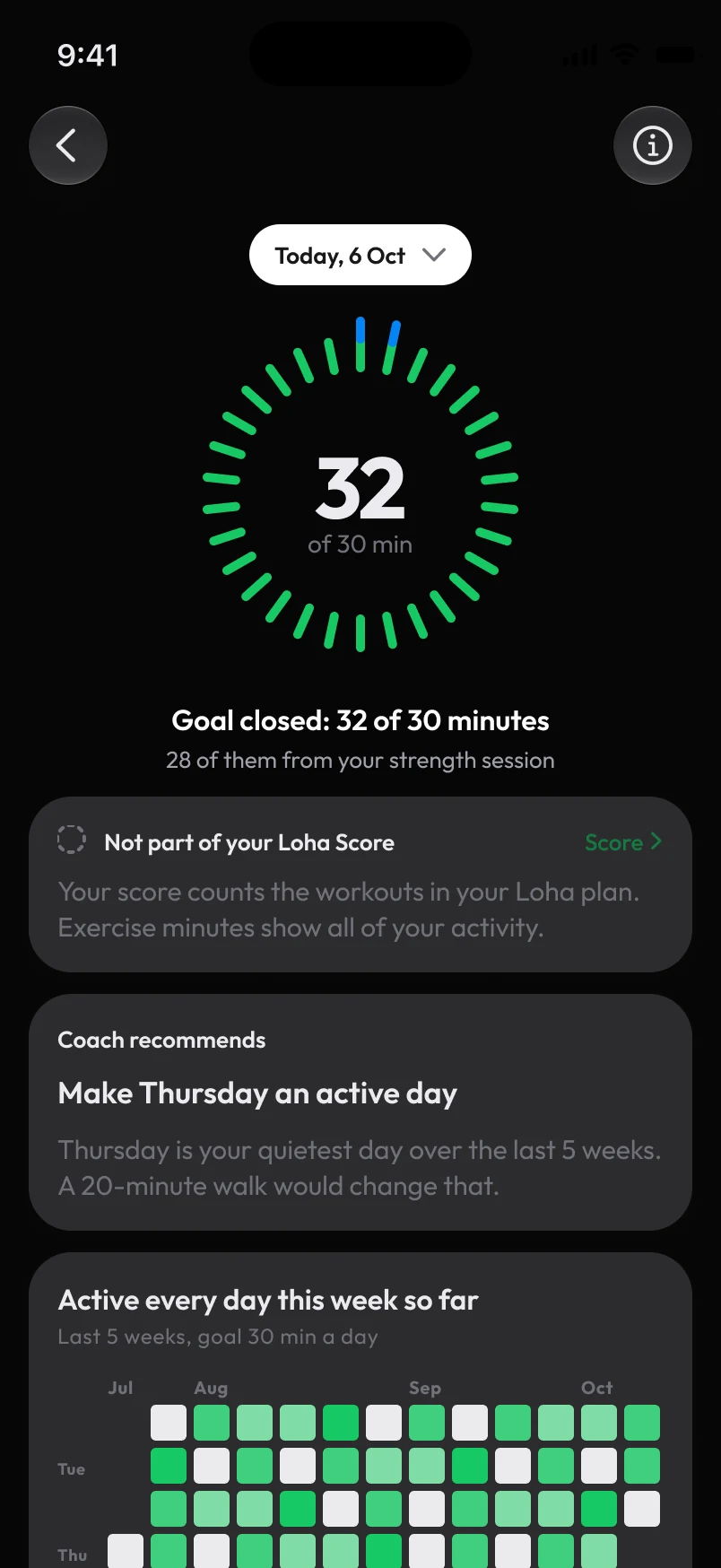 Loha app: Metric, Exercise