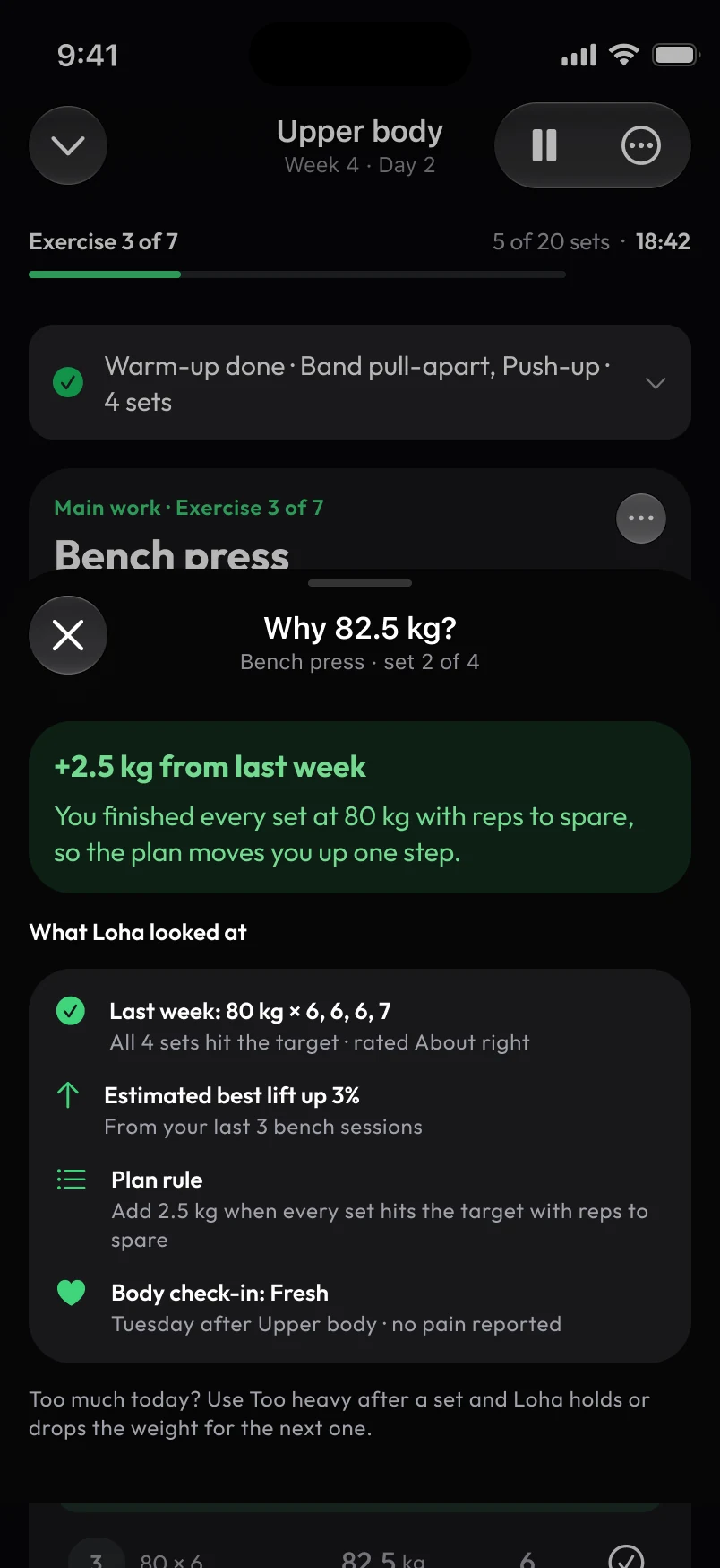 Loha app: Sheet, Why this weight (evidence)