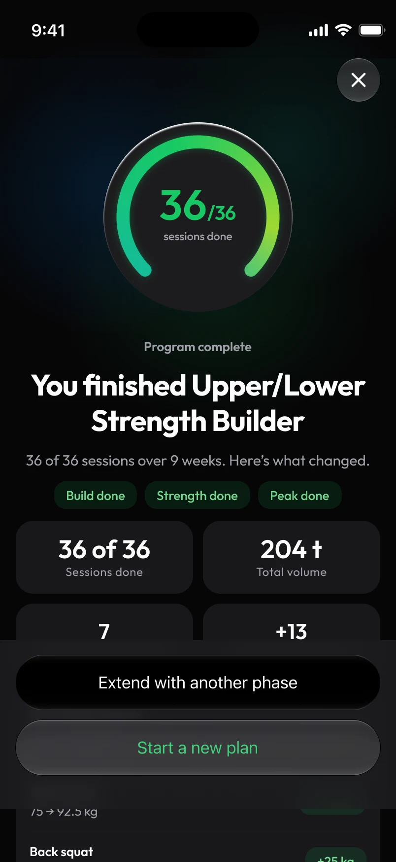 Loha app: Program, Complete (results)