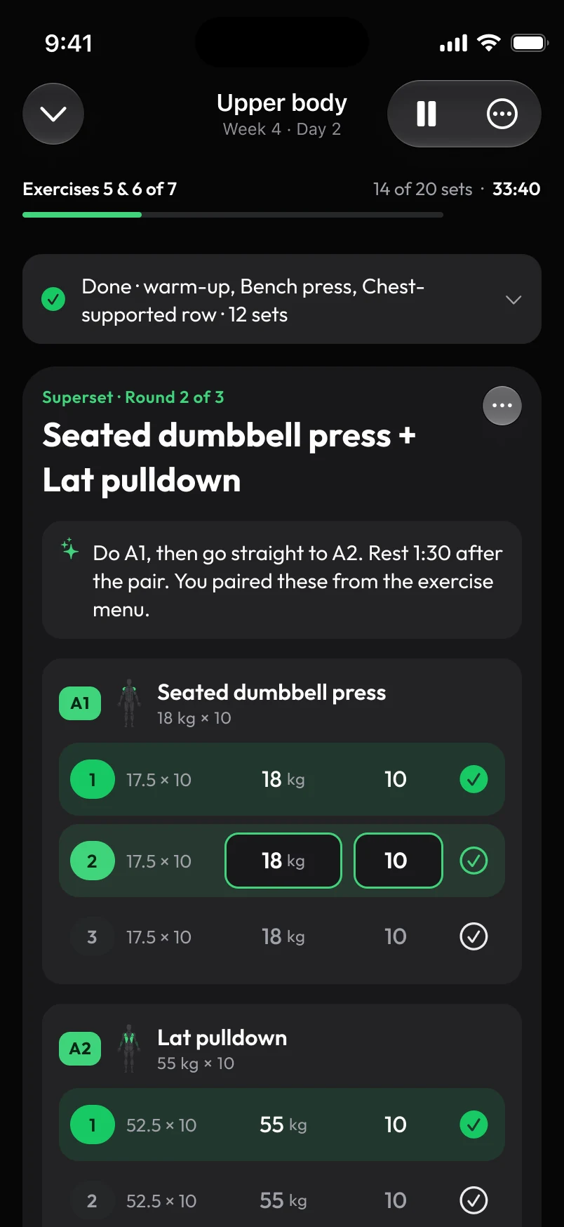 Loha app: Session, Superset round 2 of 3 (A1/A2)