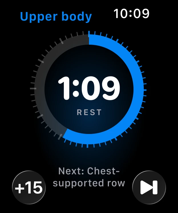 Apple Watch rest timer between sets